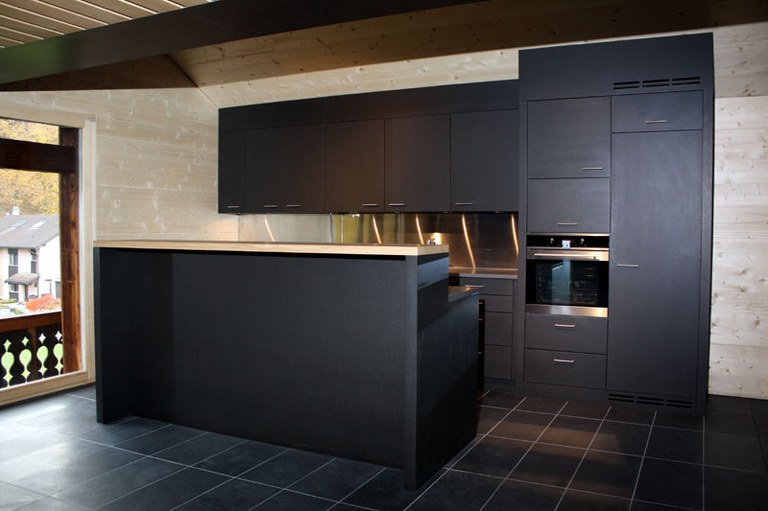 Agencement de cuisine MDF noir