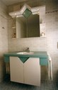 Meuble salle de bain en laque et stratifié